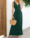 Surplice Neck Sleeveless Maxi Dress