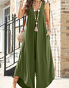 Lovelet Pocketed Scoop Neck Wide Leg Jumpsuit