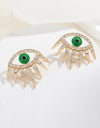 Evil Eye Rhinestone Dangle Earrings