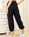 Decorative Button Cropped Pants