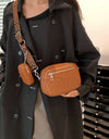 Stitching PU Leather Shoulder Bag