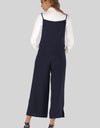 Full Size Cropped Wide Leg Overalls with Pockets