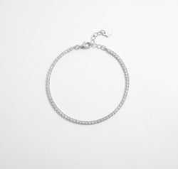925 Sterling Silver Inlaid Zircon Bracelet