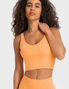 Deep V-Neck Crop Sports Bra