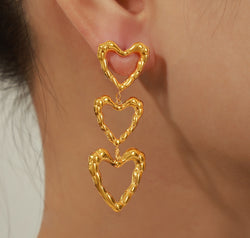 Titanium Steel Heart Earrings