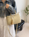 Braided Strap Paper Weave Shoulder Bag