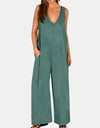 Full Size V-Neck Wide Strap Jumpsuit