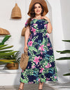 Full Size Floral Off-Shoulder Maxi Dress