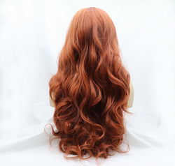 13*3" Lace Front Wigs Synthetic Long Wavy 24" 130% Density