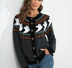 Ghost Button Up Long Sleeve Cardigan