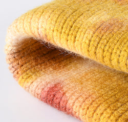 Tie-Dye Cuffed Rib-Knit Beanie Hat