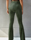 Ribbed High Waist Flare Pants