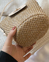 Adored Straw Bucket Bag