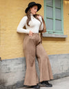 Plus Size Pocketed Flare Pants