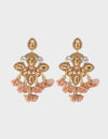 Flower Shape Rhinestone Alloy Dangle Earrings