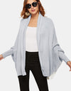 Open Front Dolman Sleeve Longline Cardigan