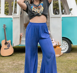 Plus Size Striped Wide-Leg Pants