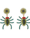 Spider Rhinestone Alloy Earrings