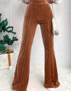 Ribbed High Waist Bootcut Pants