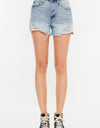 Kancan Distressed High Waist Denim Shorts with Pockets