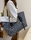 PU Leather Leopard Tote Bag