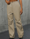 Pocketed Elastic Waist Pants