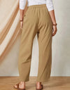 Full Size Elastic Waist Pants with Pockets