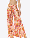 Floral Tie-Waist Tiered Culottes