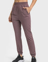 Elastic Waist Yoga Joggers with Pockets