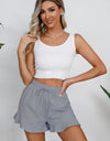 Full Size Drawstring Ruffle Hem Shorts