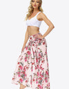 Floral Tie-Waist Tiered Culottes