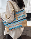 Chevron Straw Tote Bag