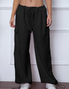 Drawstring Waist Pants with Pockets