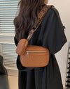 Stitching PU Leather Shoulder Bag