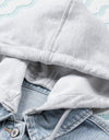 Distressed Hooded Denim Jacket