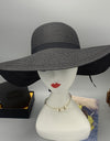 Bow Paper Braided Wide Brim Hat