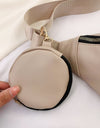 PU Leather Sling Bag with Small Purse