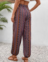 Tassel Printed High Waist Pants