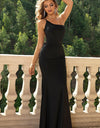 One-Shoulder Backless Maxi Dress