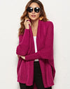 Open Front Dolman Sleeve Longline Cardigan