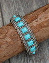 Alloy Inlaid Natural Stone Bracelet