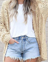 Openwork Long Sleeve Cardigan