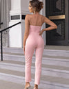 Sweetheart Neck Sleeveless Jumpsuit