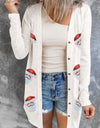 Sequin Santa Button Up Long Sleeve Cardigan