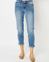 Judy Blue Full Size Cuffed Hem Slim Jeans