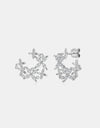 925 Sterling Silver Moissanite Lucky Clover Earrings