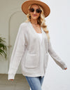 Open Front Long Sleeve Cardigan with Pockets