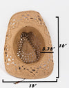 Fame Cutout Strap Weave Straw Hat