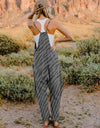 Full Size Printed V-Neck Sleeveless Jumpsuit