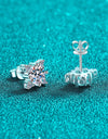 Four Leaf Clover 2 Carat Moissanite Stud Earrings